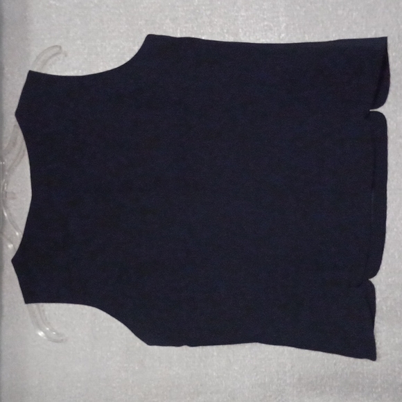 Talbots Petites Blouse Vest Women's Sz 8 Black Sleeveless Top Rayon & Polyester. - Picture 3 of 10